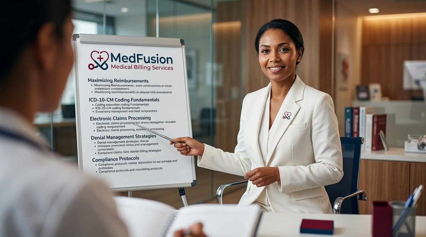 Medical billing specialist helping ophthalmology clinic reduce claim denials and improve revenue